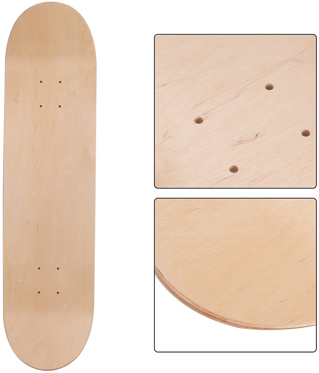 Dailygoods- Skateboard Deck 8.5 - Esdoornhout - Dubbele Warped - Concave Board - Skateboard Accessoire - Lichtgewicht