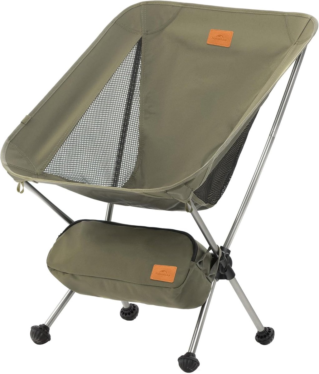 SnelShoppen - Ultralichte Opvouwbare Strandstoel - Maan Recliner Zitting voor Volwassenen - Perfect voor Wandelen, Vissen, Picknicken, Outdoor - Groen