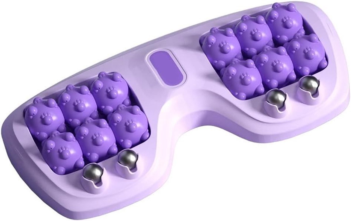 Draagbare voetmassage roller met twee drukpunten, ideaal voor het verlichten van pijn, ontspanning en herstel van de voetgezondheid