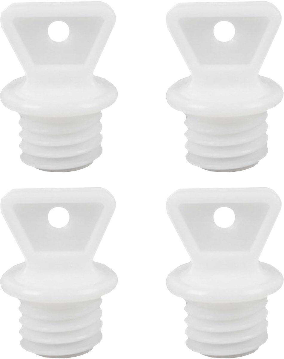 Inovra- Afsluitdoppen 4 Stuks - Warmwaterkruik Sluiting - Schroefsluiting - Kunststof - 2 x 1,5 cm - Duurzaam en Praktisch - Warmwaterkruikdop
