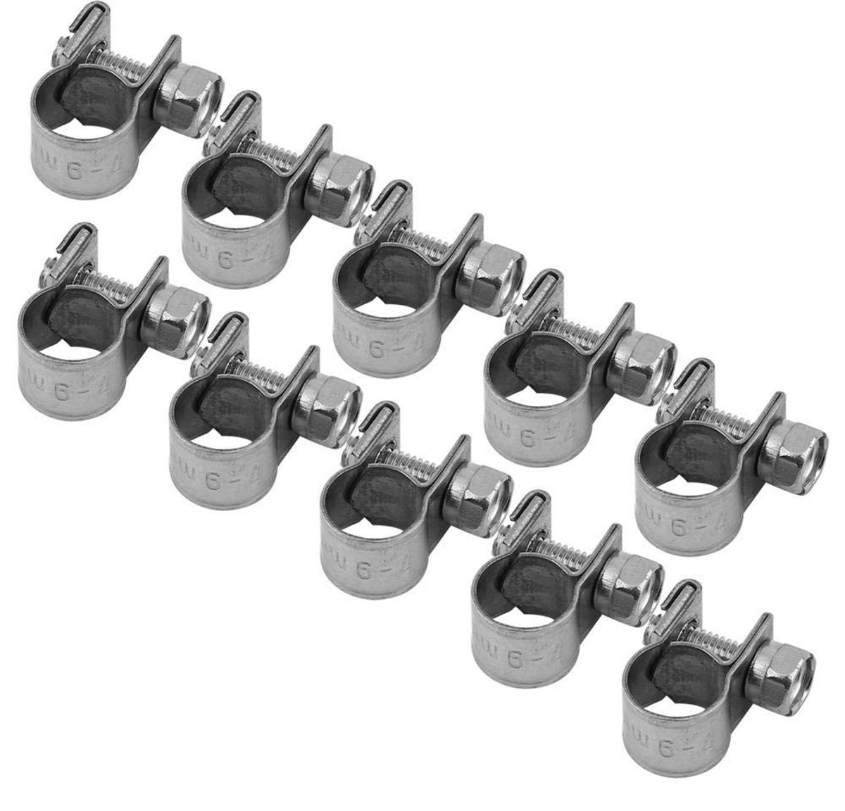 Inovra- Slangklemmen Assortiment 10 Stuks - Roestvrij Staal - 7-9 mm - Waterdicht - Anticorrosief - Veilig en Strak Vergrendeld - Pijpklemmen