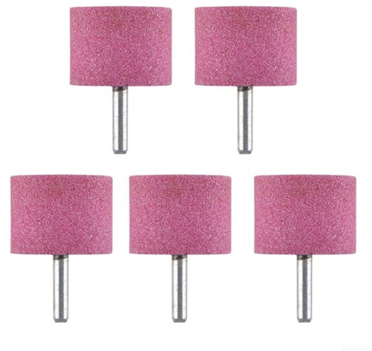 Inovra- Schurende Steen 6mm Schacht - 5 Stuks - Hoge Hardheid - Voor Hout/Metaal/Jade - Schurende Snijkant - Totale Lengte 48mm - Slijpschijf