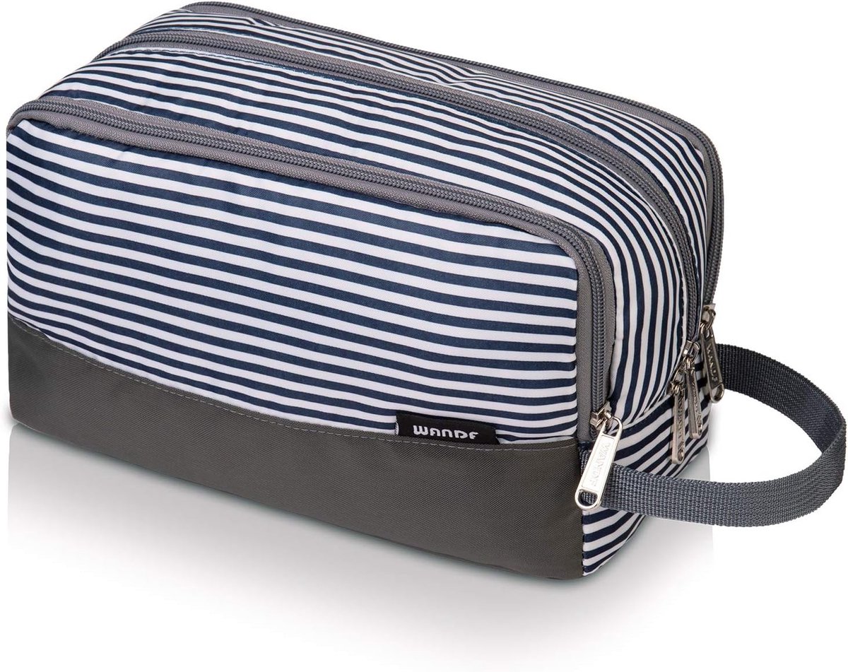 SnelShoppen - WANDF Toilettas voor Heren - Reisaccessoires, Toilettas, Make-uptas, Toiletorganizer, Hoogwaardige Kwaliteit, Ademend, Zichtbaar, Voor R