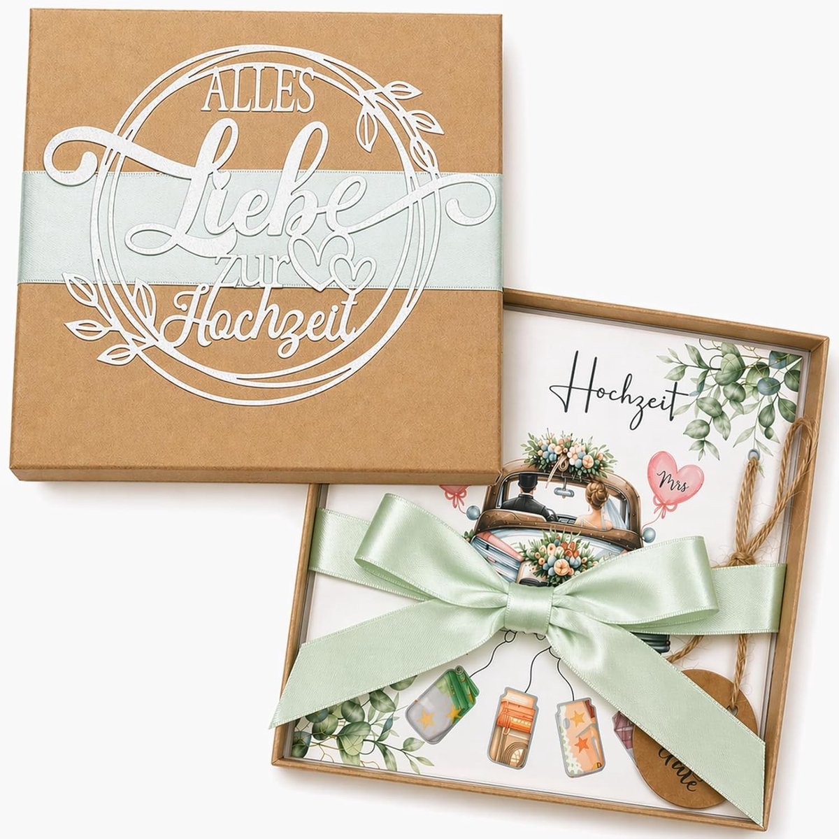 Elegante geldcadeaus voor bruid en groom | Luxe huwelijksgeschenken met cadeaukaart en geschenkdoos | Perfect voor bruiloften