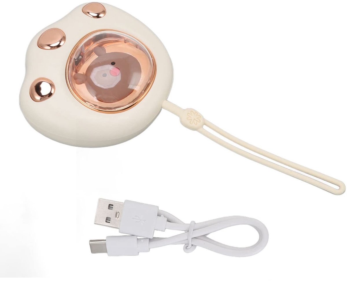 Inovra - Elektrische Kattenpoot - Handwarmer - Schattig ontwerp - 10 x 9 x 6 cm - USB Oplaadbaar - Voor thuiskantoor - Winterse warmte