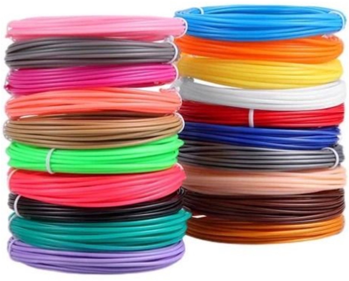 20 kleuren 3D pen vullingen – Navulling – Vullingen – Hervulling – Starterspakket - DIY Knutselen - Geschikt voor vrijwel alle 3D pennen – 10m - LOUZIR