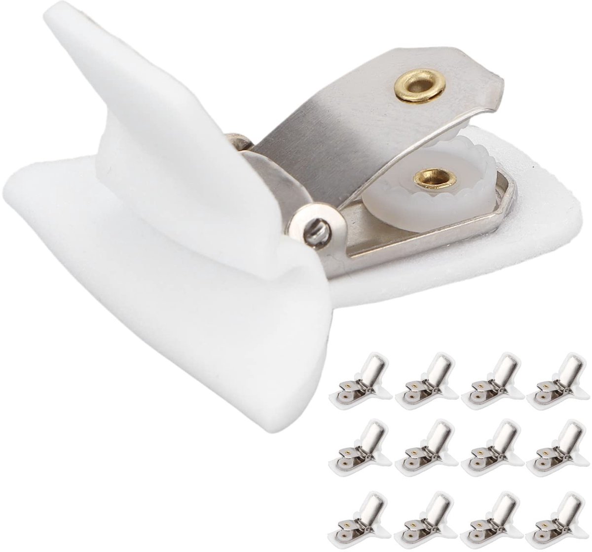 Inovra - Gewatteerde Dekbed Clips - Bevestiging Beddengoed - Voorkomt Verschuiven - Wit - Dekbedklemmen - Voor een Opgeruimd Bed - 12 Stuks