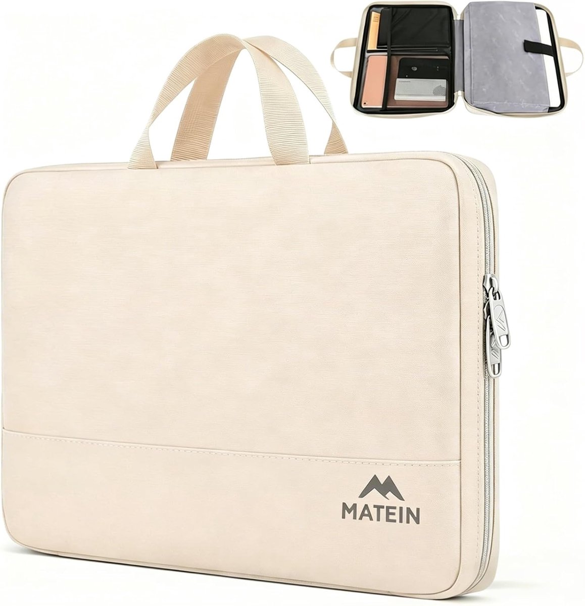 SnelShoppen - Laptoptas 15 inch en 16 inch, Laptophoes voor Dames en Heren, Waterdichte Laptoptas met Verstelbare Schouderband, Geschikt voor School,