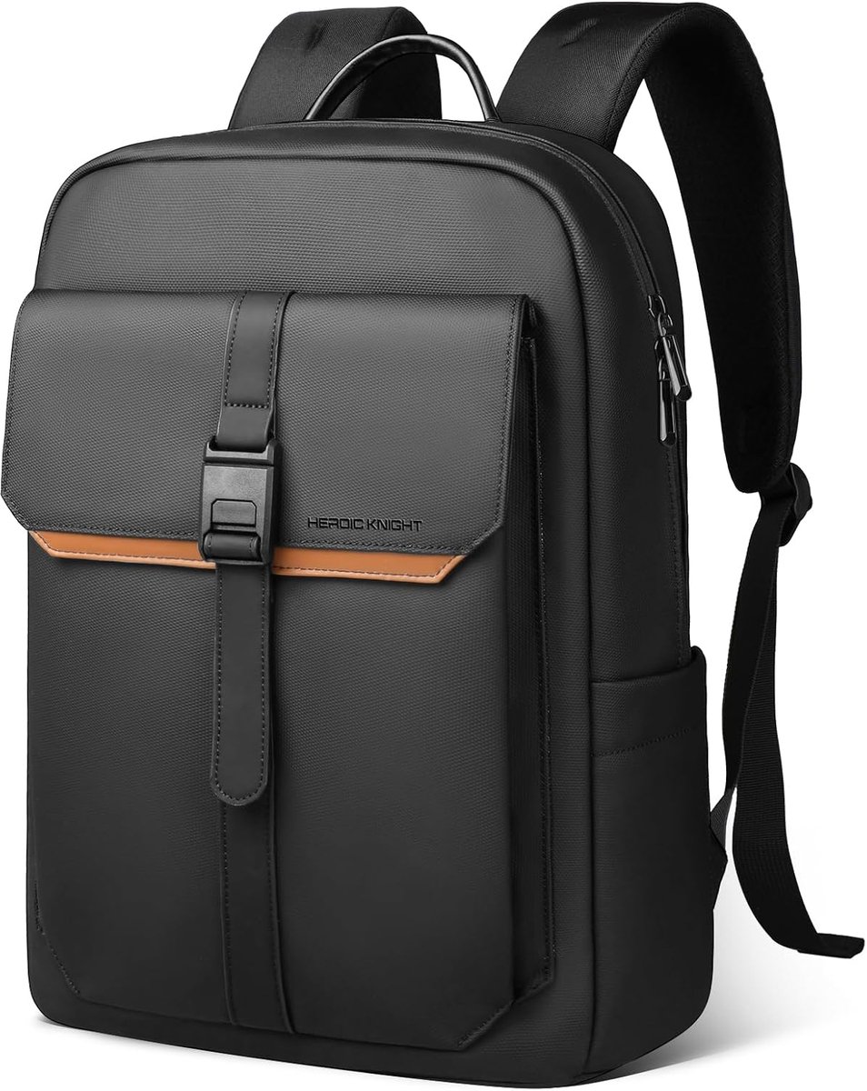 Thijox - Slim Laptop-Rugzak Zwart voor Heren & Dames met Waterdicht 15.6 inch Laptopvak, Magneetsluiting - Ideaal voor Werk, Studie, Reizen en Dagelij