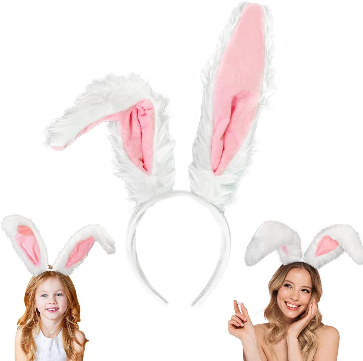 Schattige en Zachte Pluche Haarbanden voor Cosplay, Pasen en Kerst - Perfecte Accessoires voor Feestelijke Outfits