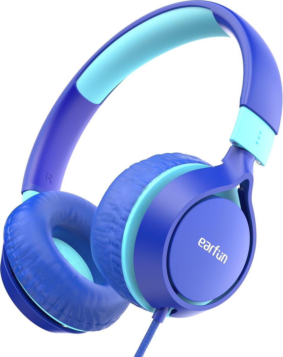 Thijox - Kinderkoptelefoon Opvouwbaar Bedraad, 85dB Volumebeperking, Lichtgewicht On-Ear Koptelefoon voor School, Reizen, Jongens & Meisjes, Ideaal vo