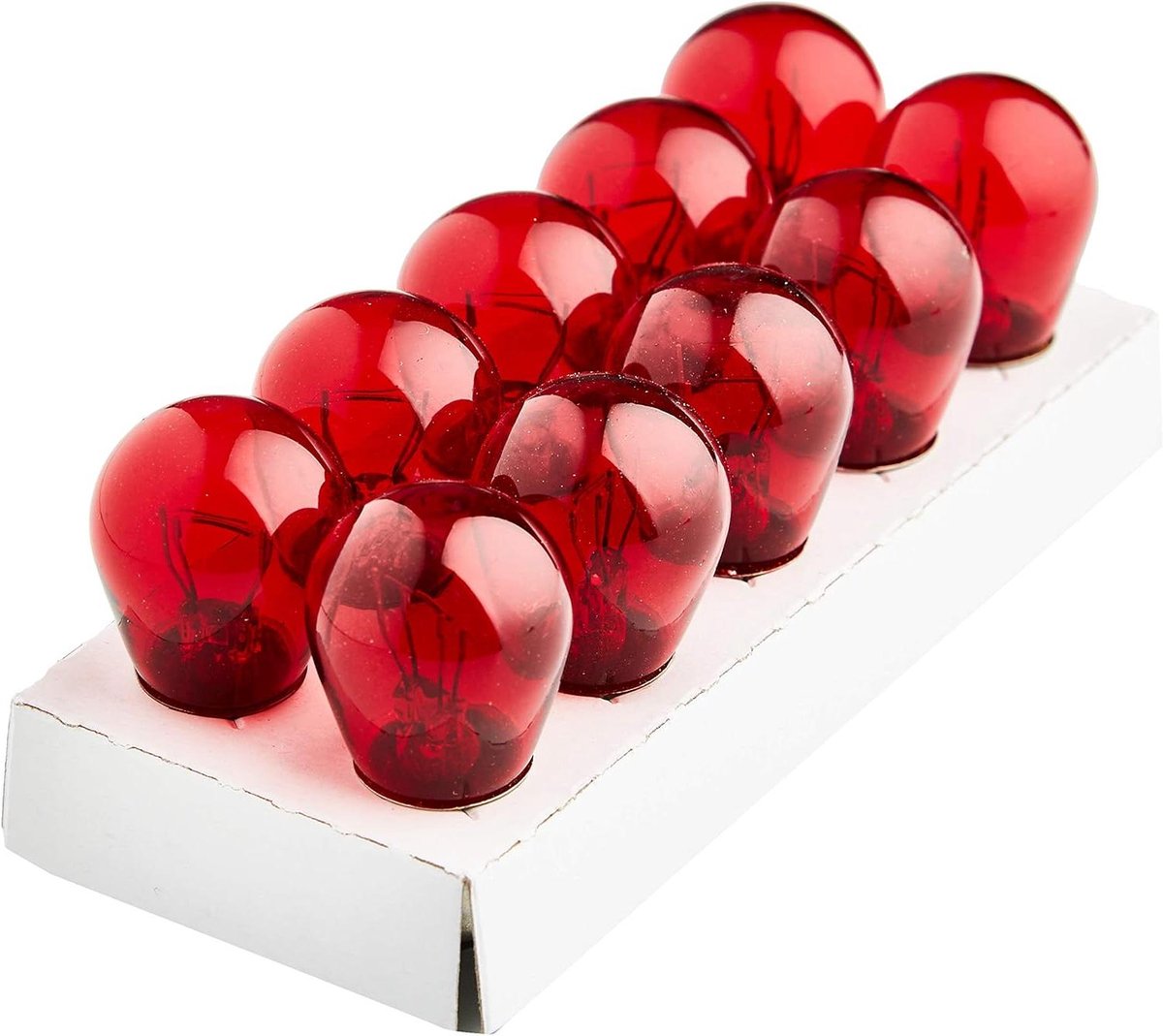 Reservelampen Set - Auto Verlichting - Voertuig Onderhoud - Gehard Glas - 10 Stuks - Rood