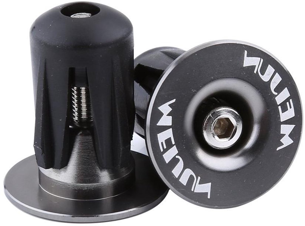 Fietshandvat Grips - Stuurdoppen Set - Fietsen Onderhoud - Aluminium Legering - Set van 2 - Titaan