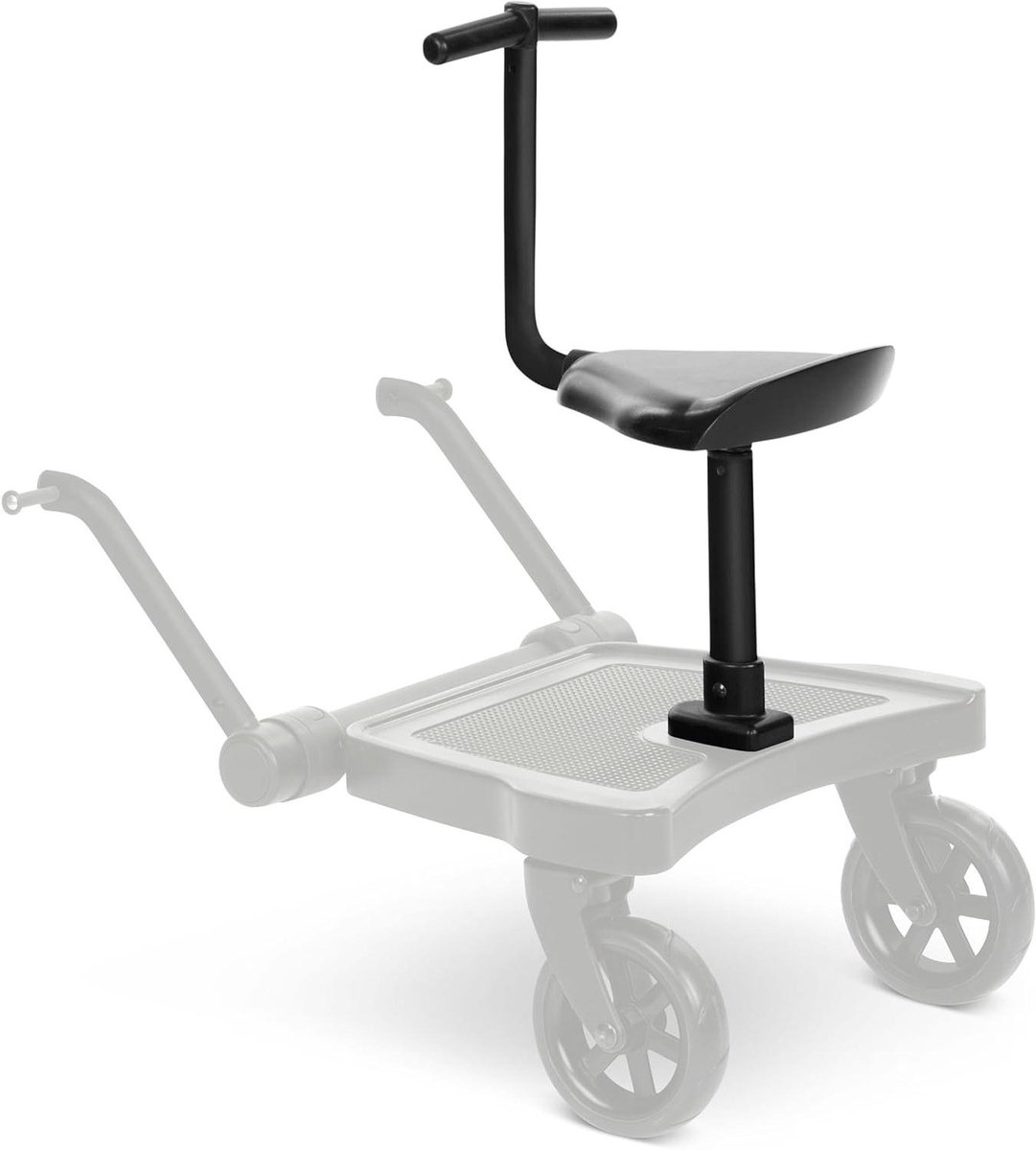 Zitje voor Kinderplank - Extra zitje - Comfortabel reizen - Snelle montage - Tot 20 kg - Zwart