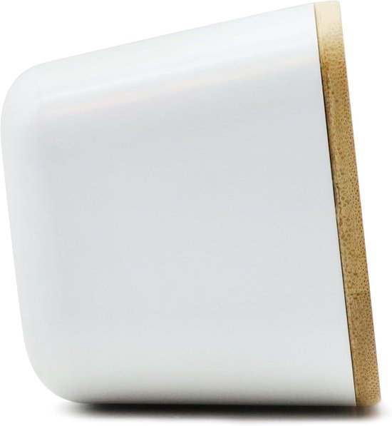 Draadloze Speaker - Bamboe Geluid - Muziek Luisteren - Krachtig Stereogeluid - 229 x 85 x 78 mm - Wit — afbeelding 5