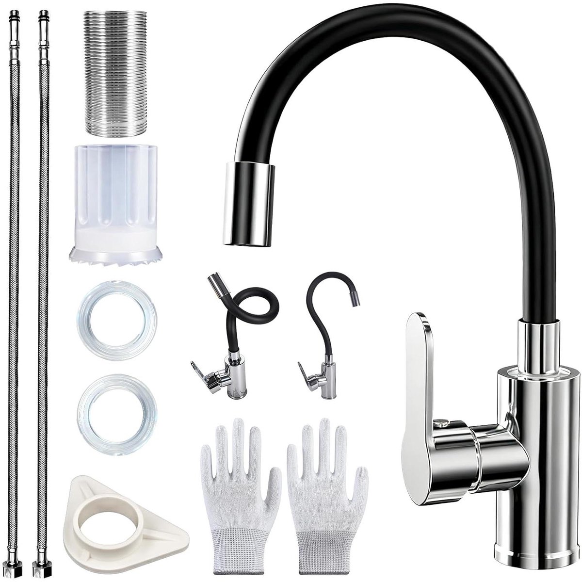 Waterkoker - Kookapparaat - Snel water koken - Flexibele uitloop - 109 kg - Zwart