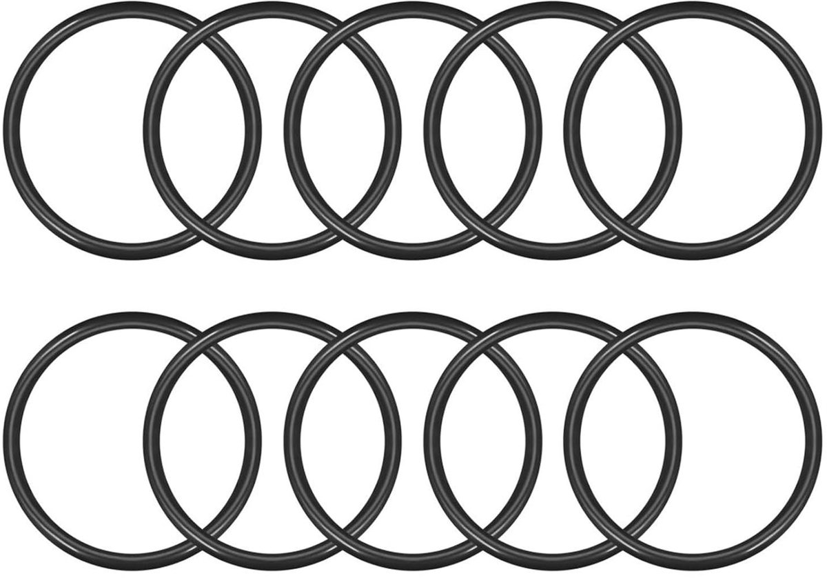 Set van 10 Nitril Rubber O-Ringen, 55mm Buitendiameter, 45mm Binnendiameter, 5mm Breed, Waterdichte Afsluitringen, Rubber Washers en Spacers voor Diverse Toepassingen