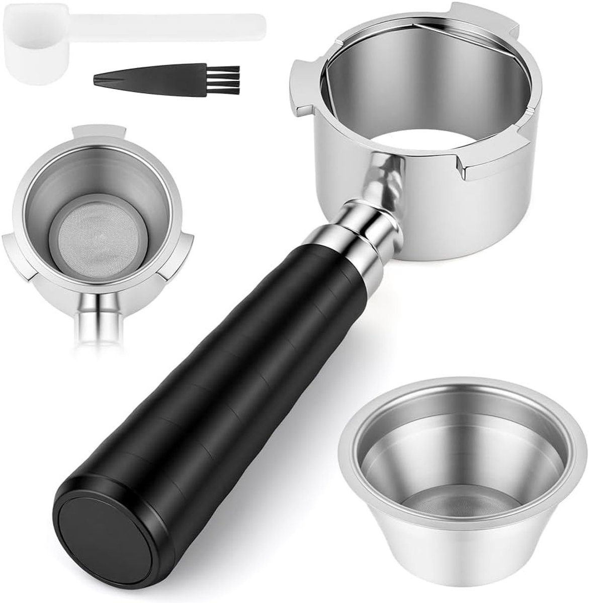 Koffie Portafilter 51mm voor DeLonghi Dedica EC680/EC685/EC785/EC820/EC850/EC860 - Professionele Espresso Accessoire met Drie Oren & Filtermand, Perfect Cadeau voor Koffieliefhebbers en Barista's