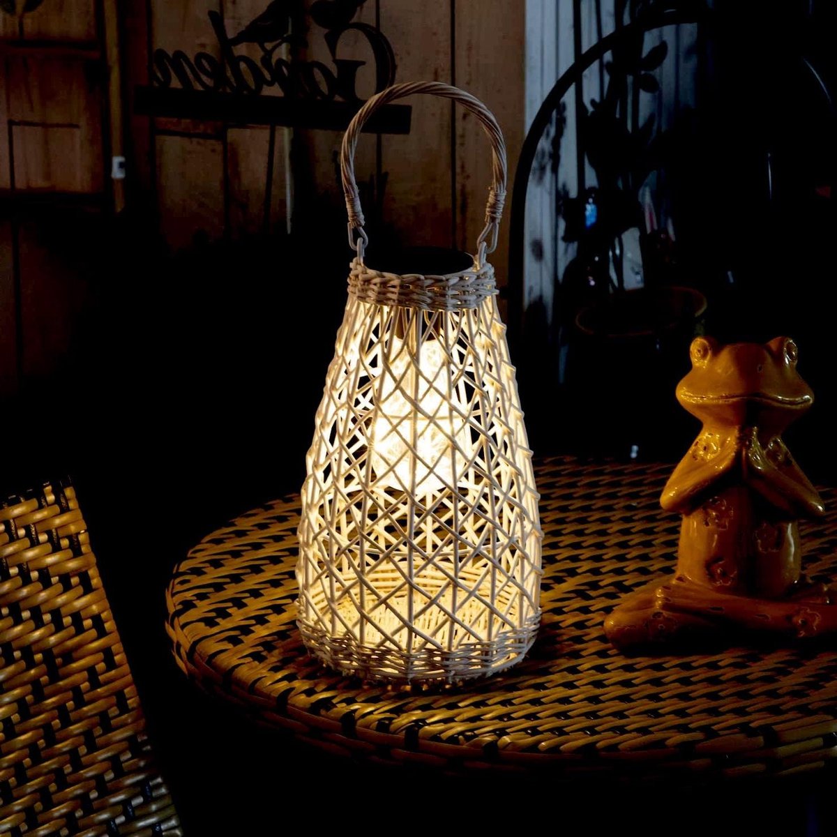 Buiten lantaarn - Tuinverlichting - Decoratieve sfeer - Zonne-energie - 38 cm - Natuurlijk