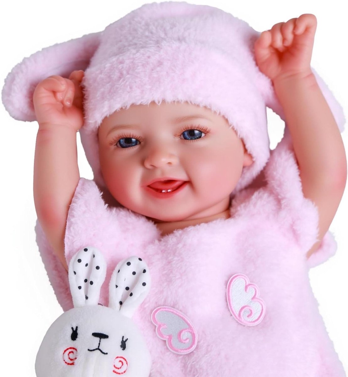 Realistische Reborn Pop - Babypop Meisje - Rollenspel Spelen - Volledig Vinyl Lichaam - 43 cm - Multicolor