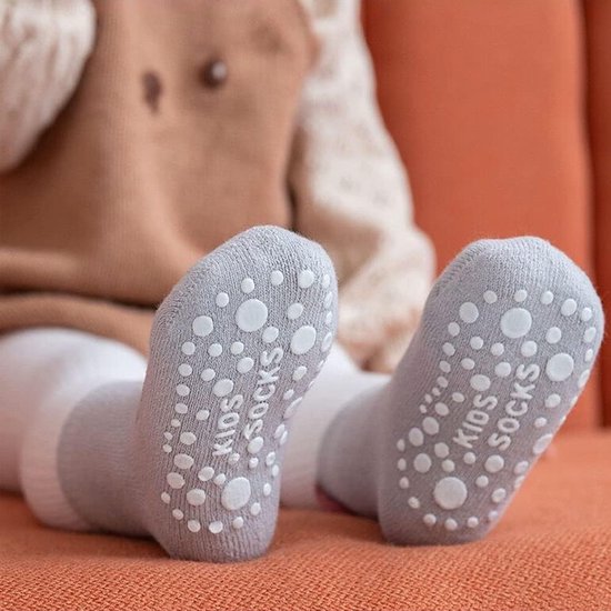 6 Paar Baby Kinder Winter Sokken met Antislipzool Dikke Thermische Sokken — afbeelding 5