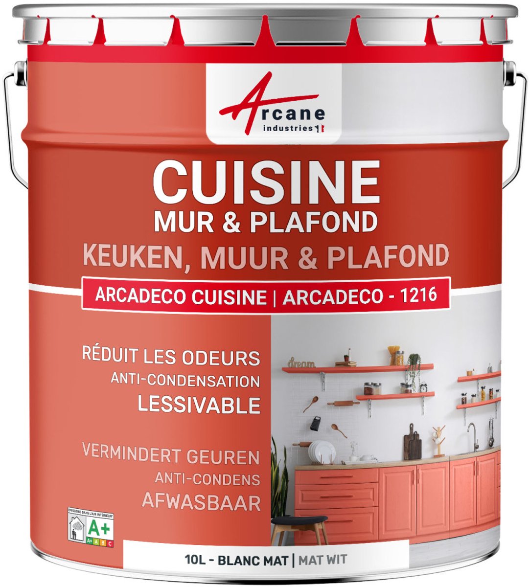 Wasbare keukenverf, muur en plafond: ARCADECO - 1216