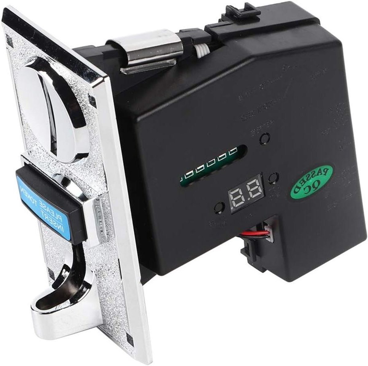 Muntenacceptor Selector - Muntwisselaar Automaat - Apparaten Beheren - 6 Valuta Identificatie - 64 x 124 x 143 mm - Zwart