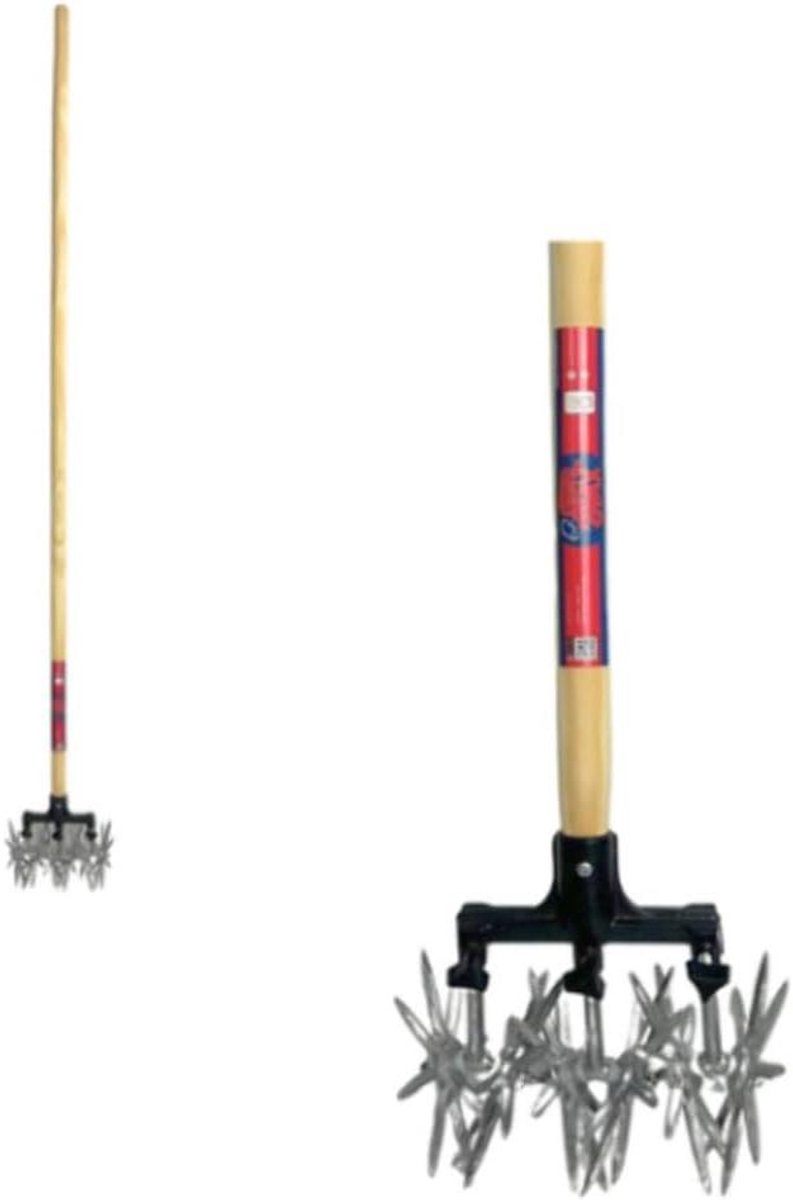 Roller Cultivator - Tuinwiel Cultivator - Bodem Losmaken - Met Houten Handvat - 150 cm - Niet gespecificeerd