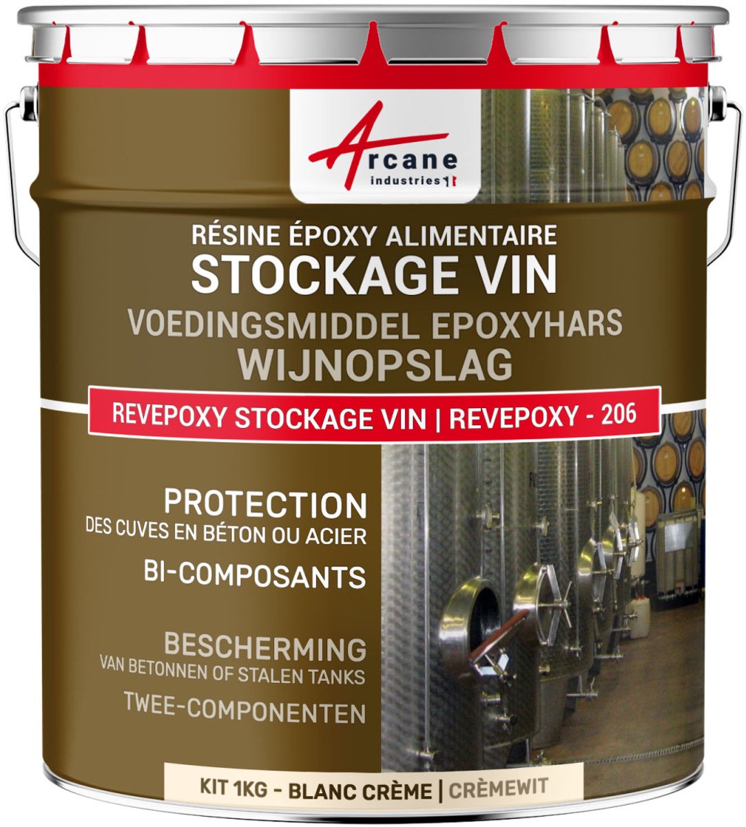 Verf epoxyhars voor levensmiddelen wijnkuip in beton, staal - REVEPOXY - 206