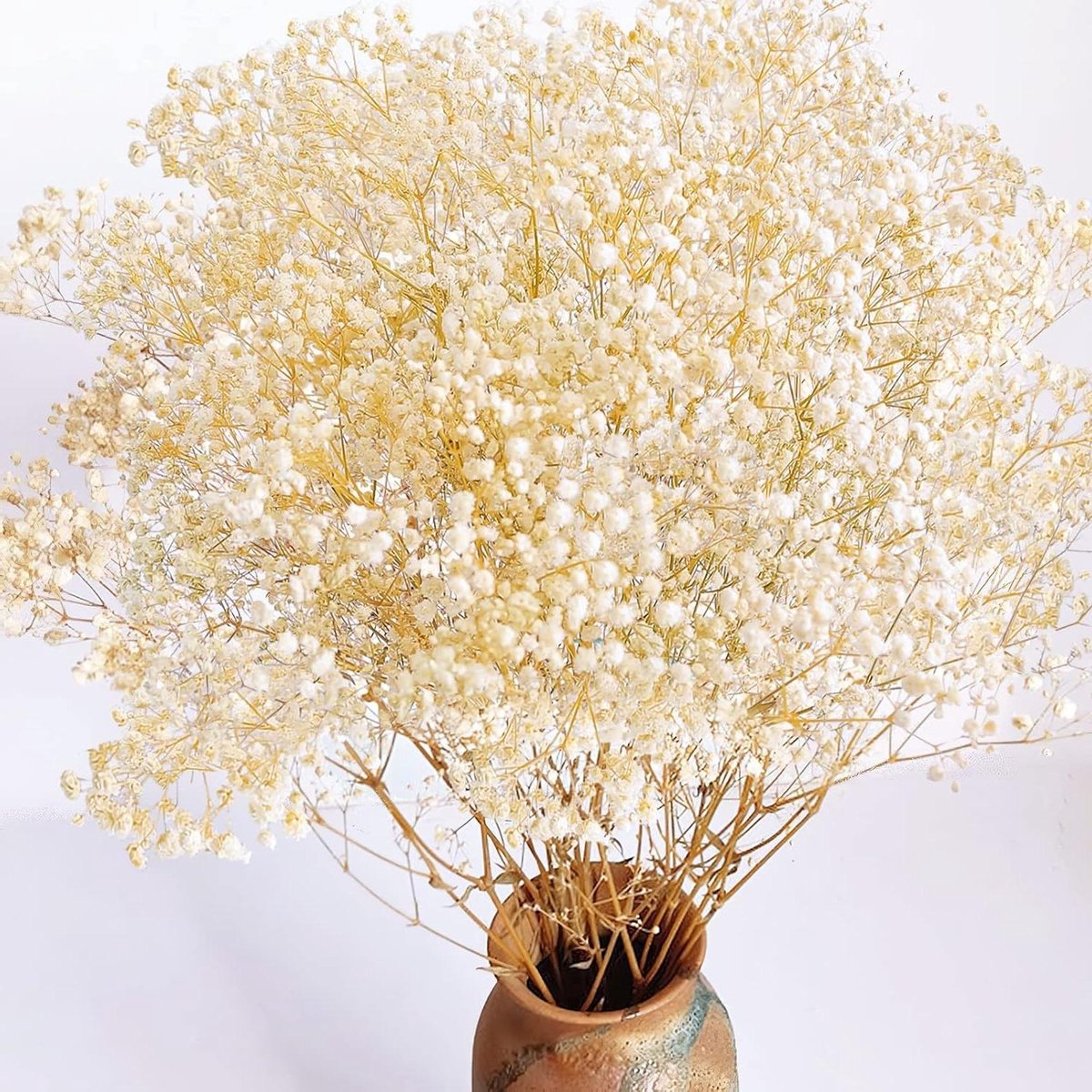 Gedroogde Baby Adem Bloemen - Gipskruid Takken - Huis Decoratie - 100% Natuurlijk - 437 cm - Ivoor Wit