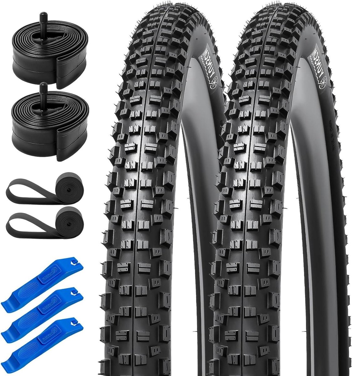 Fietsbanden Set - Banden en Binnenbanden - Mountainbiken - Lekbestendig Nylon - 27.5 x 2.25 Inch - Zwart