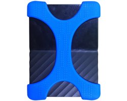 X Type 2,5 inch draagbare harde schijf siliconen hoes voor 2TB-4TB WD & SEAGATE & Toshiba draagbare harde schijf, zonder gat (blauw)