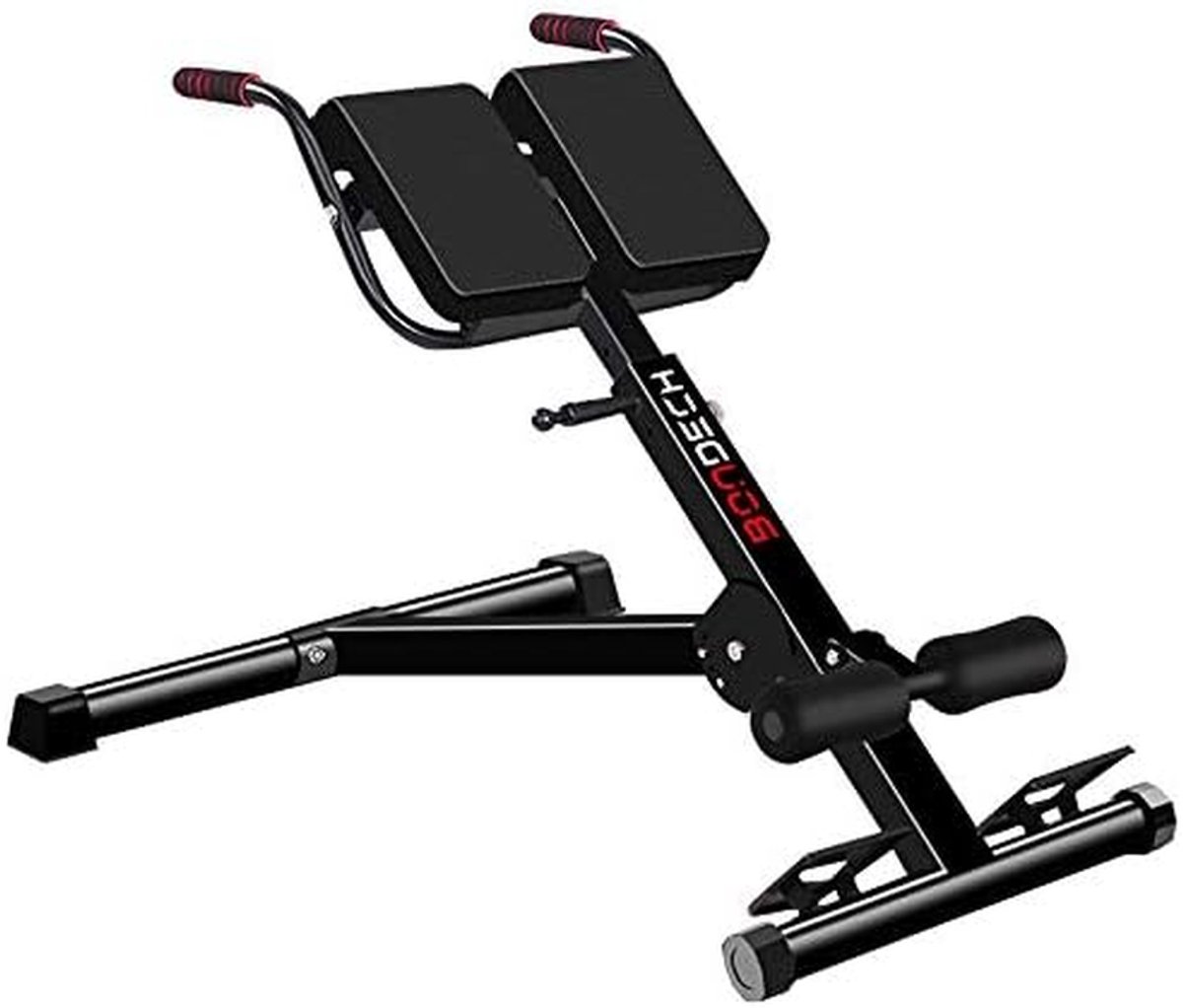 Roman Bank - Fitnessbank Abdominale Bank - Buikspieren Trainen - Multifunctioneel Inklapbaar - 120 kg Max Draaglast - Zwart
