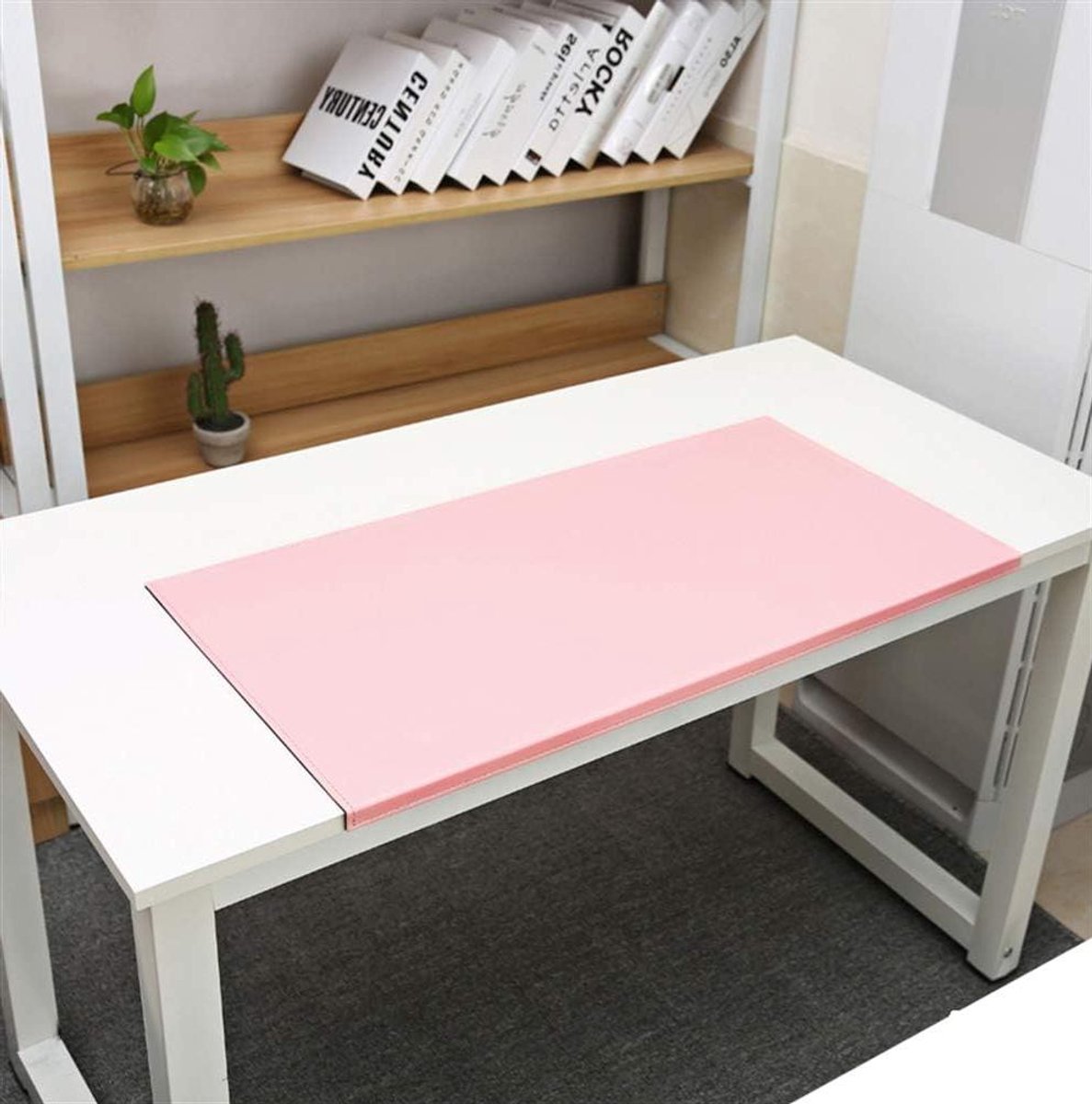 Bureauonderlegger met Randbescherming - Bureau mat - Bureau Organisatie - Waterdicht Polyurethaan - 60 x 40 cm - Roze