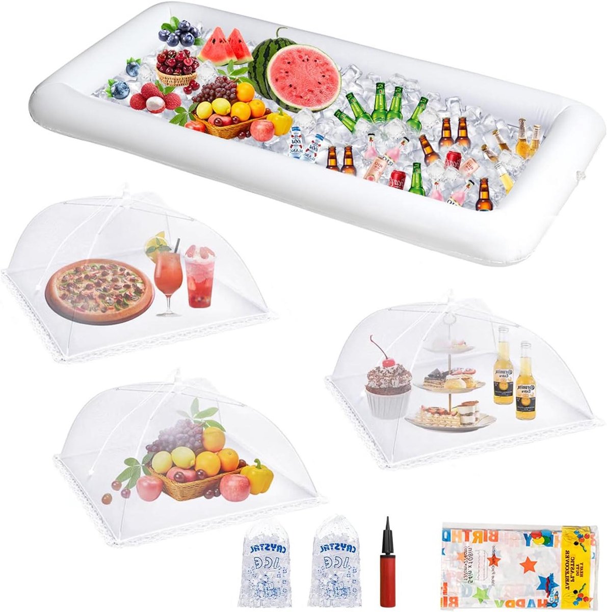 Feestbenodigdheden Set - Party Supplies - Buitenfeesten Organiseren - 8 Delige Combinatie - 432 x 432 cm - Partysupplies