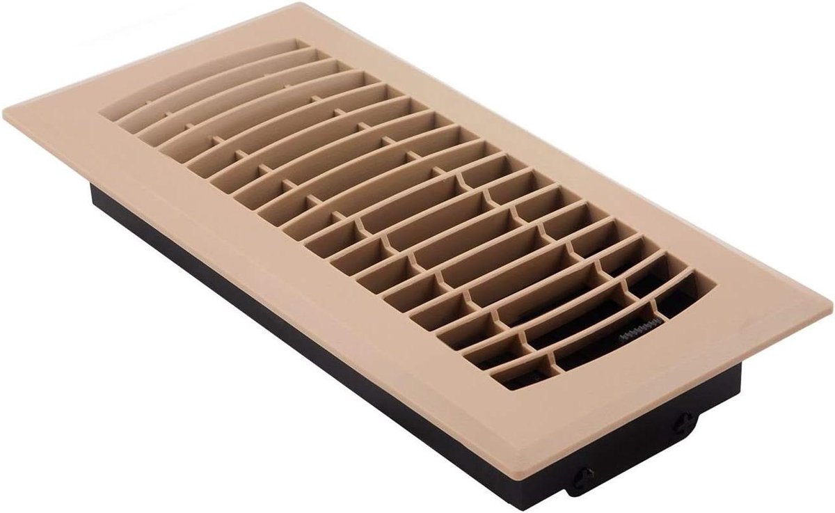 Vloerrooster 4x10 inch voor Ventilatieopening in Taupe Kleur