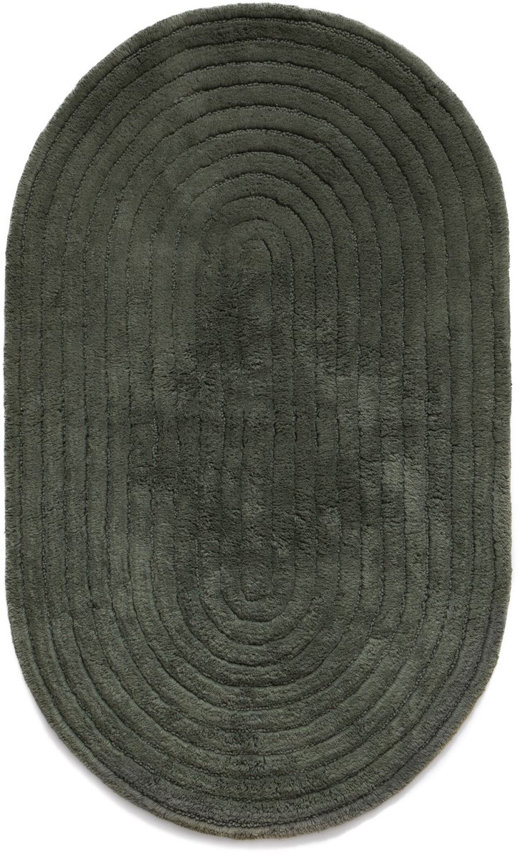 Badmat ovaal - Stille groen 70x110