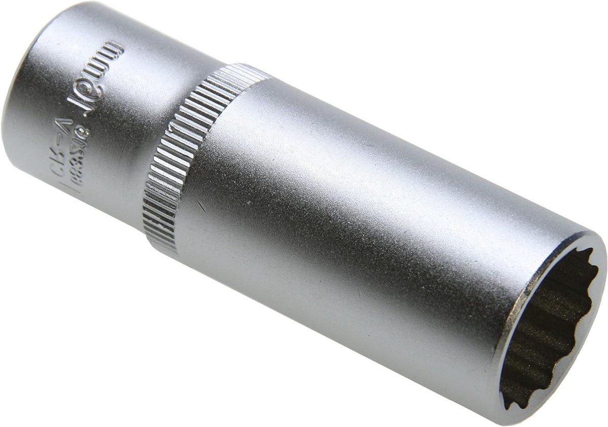 Dopsleutel 16 mm - Veeltand dop 12-kant dop - Moeren Vastzetten - Dubbele zeskant profiel - 3/8 inch aandrijving