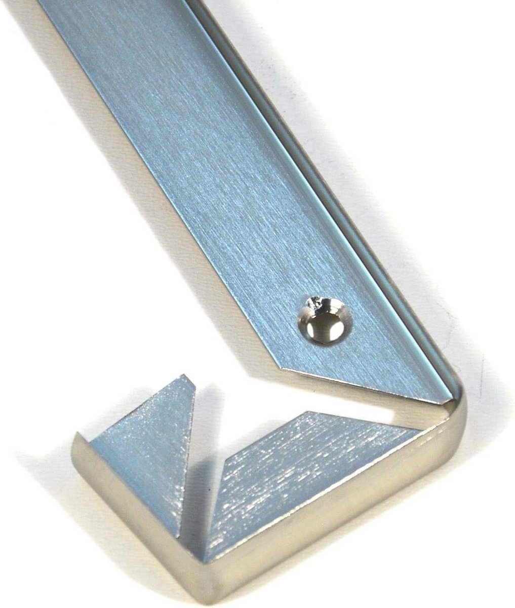 Afsluitlijst Hoeklatten - Werkblad Lijst - Afwerking Keuken - Dubbelzijdige Strip - 40mm Hoog - Nikkel