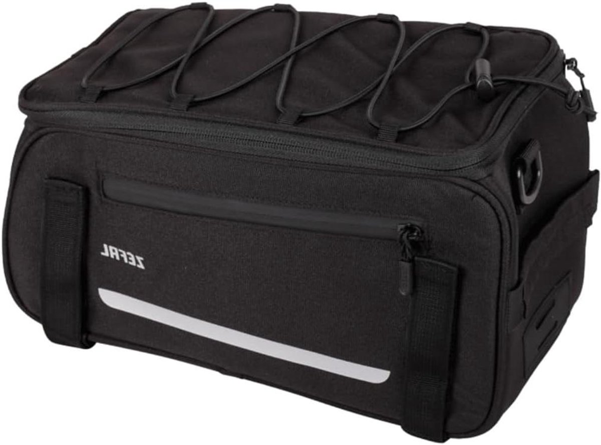 Fiets zadeltas - Fietstas bagagedrager - Fietsen en woon-werkverkeer - Universele klittenbandbevestiging - 9 liter - Zwart