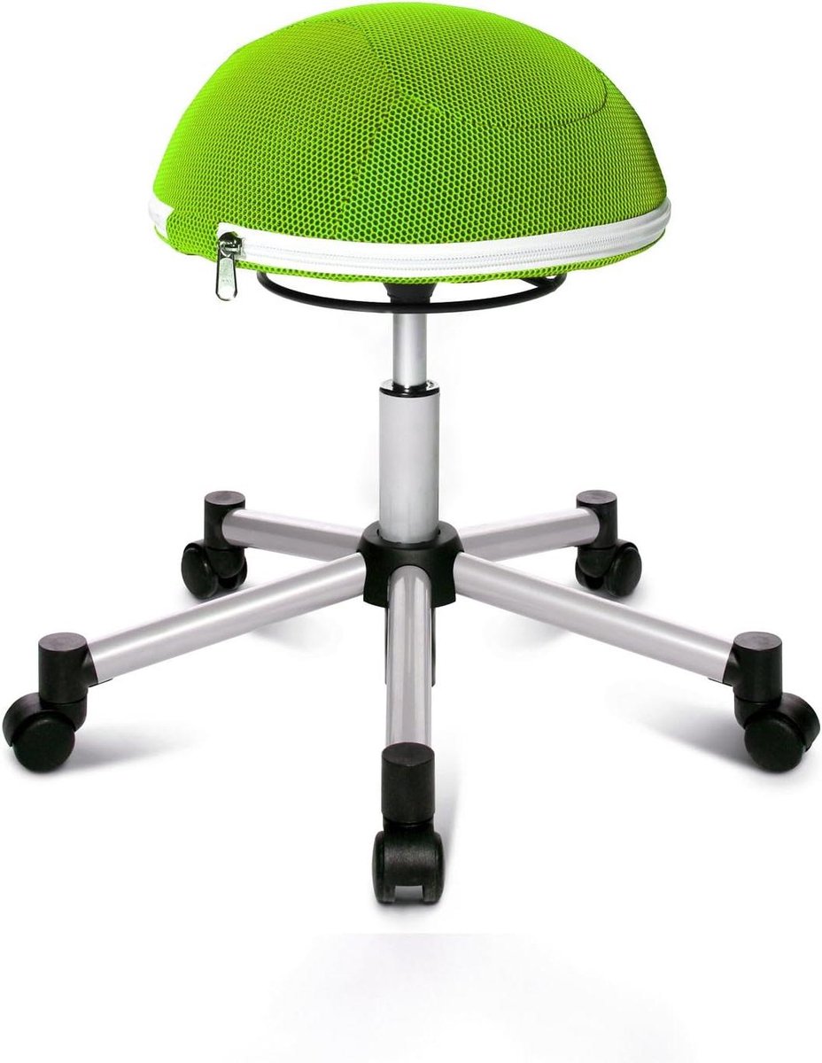 Fitness Kruk - Bal Kruk - Actieve Zithouding - Verstelbare Hardheid - 40 x 40 x 53 cm - Groen