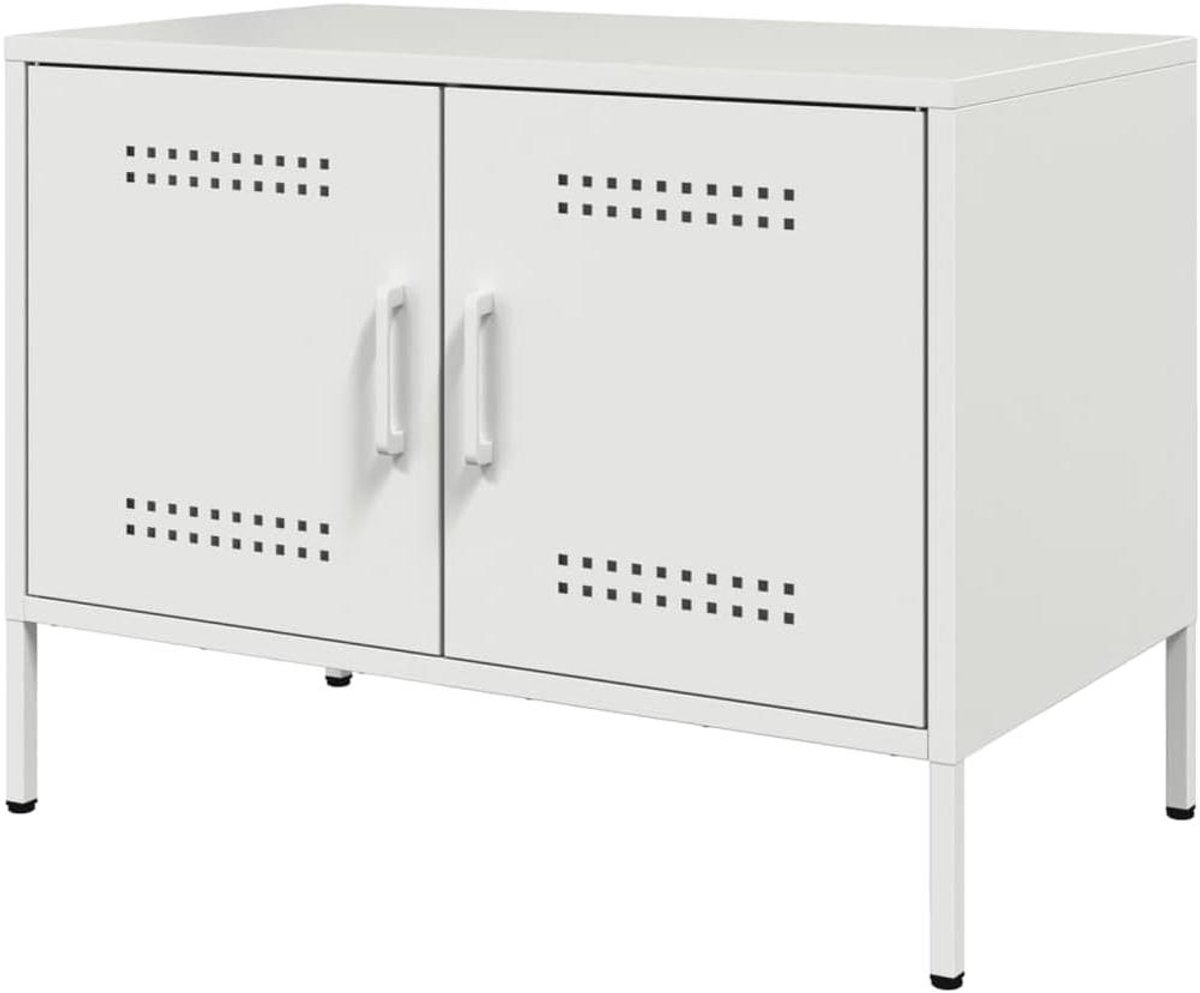 Tv-meubel Staal - Tv kast Dressoir - Opbergen Multimedia - Industriële Stijl - 68x39x505 cm - Wit