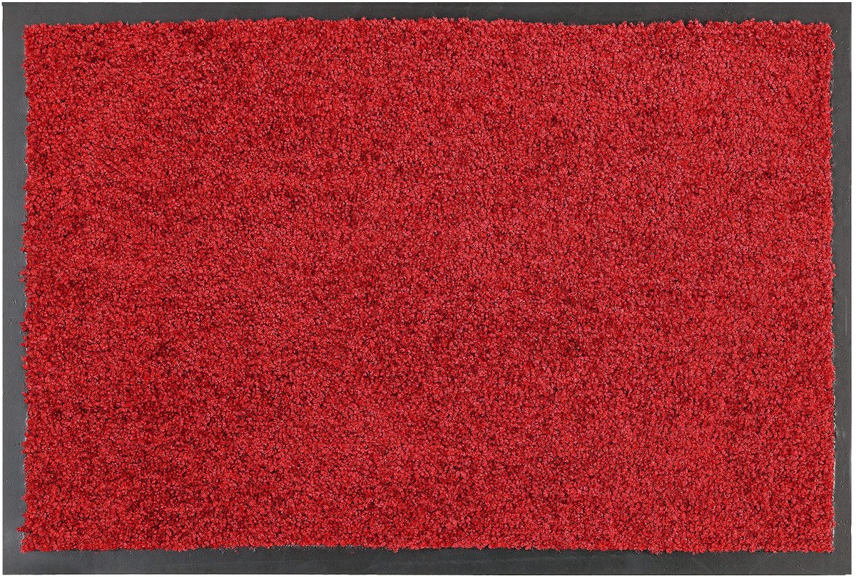 Deurmat deurmat ingangsmat 5 maten in rood, grootte: 120x180 cm