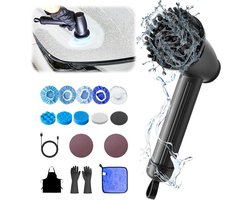 Accu Polijstmachine - Excentrische Polijstmachine Mini - Auto Detailen - Draadloos en Waterdicht - 100mm Schijf - Zwart