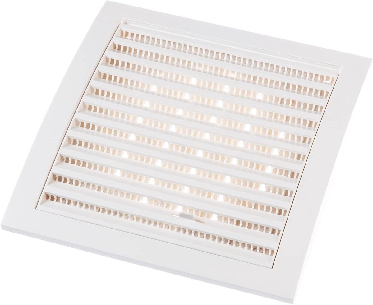 Ventilatierooster met Insectenbescherming - Afsluitrooster Schuifregelaar - Luchtcirculatie Regelen - Met Verstelbare Schuif - Ø 125 mm - Wit