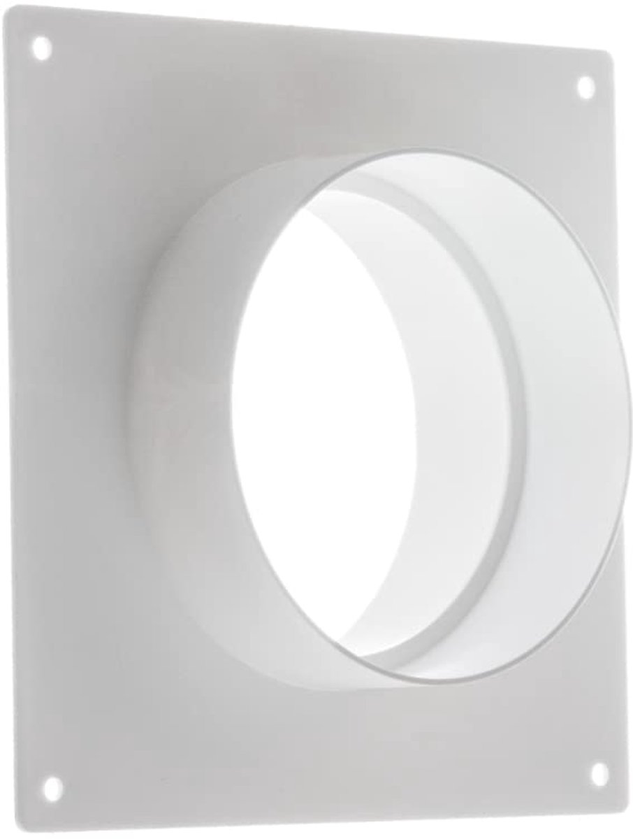 100mm Buisverbinder - Muurflens Wandflens - Verbindingsstuk Connector Ventilatiebuis - PVC Kunststof