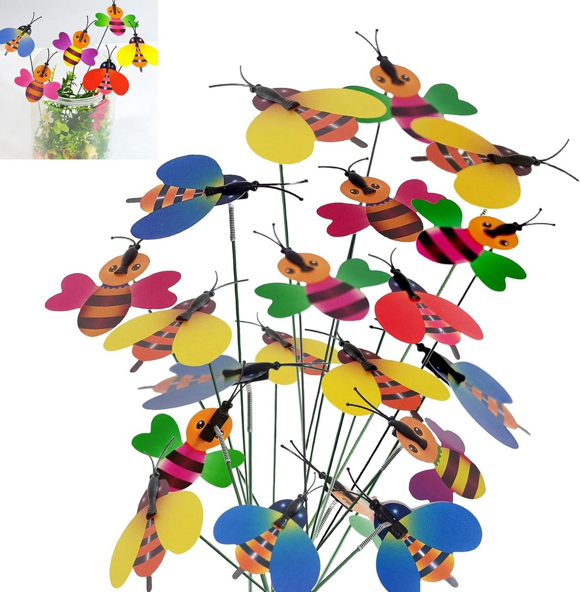 Bijen Tuindecoraties - Tuinornamenten Bijen - Tuin Aankleden - 3D Simulatie - 20 stuks - Meerdere Kleuren
