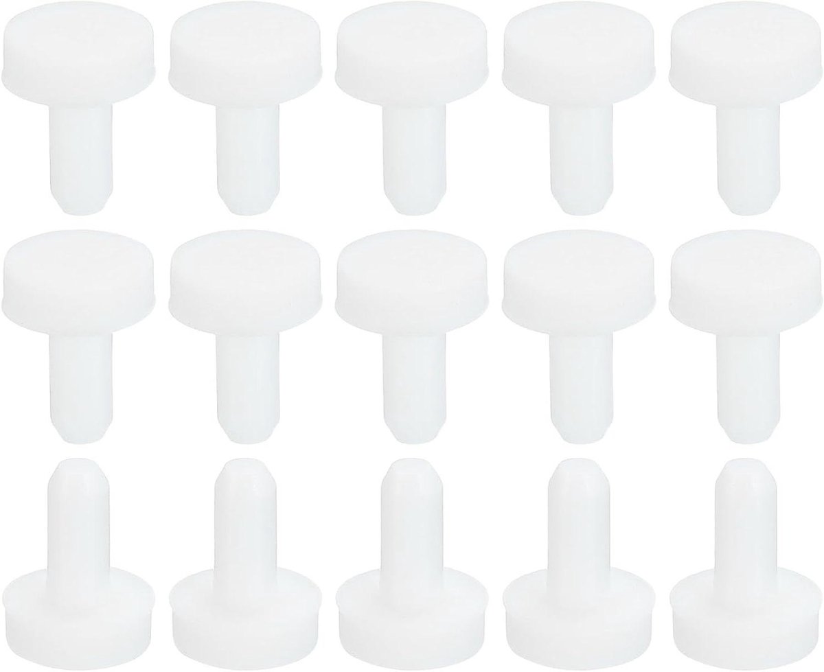 Rubberen Stopper - Dop voor Gat - Afsluiten Leidingen - Zacht Flexibel Materiaal - 3 mm Gat - Wit