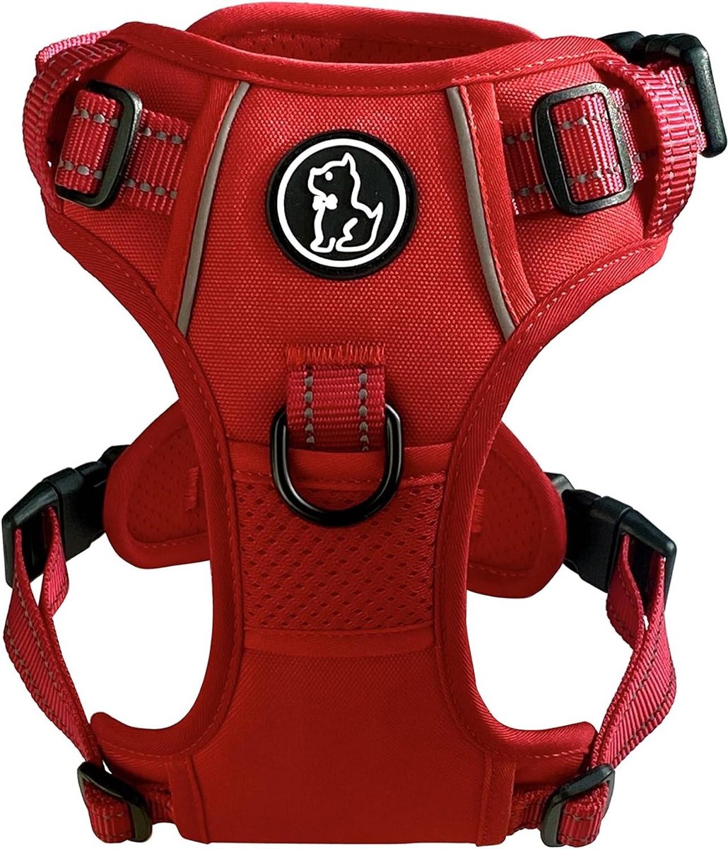 Hondentuigje - Harnas Hond - Veilig Wandelen - Anti-trek Training - Verstelbaar - Rood