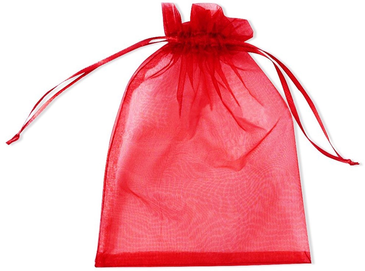 100 stuks, 30 x 40 cm, trekkoord, bruiloftszakjes, sieradenzakjes, cadeauzakjes, cadeauzakjes voor Kerstmis, geschenken, sieradenopslag, verpakking - rood